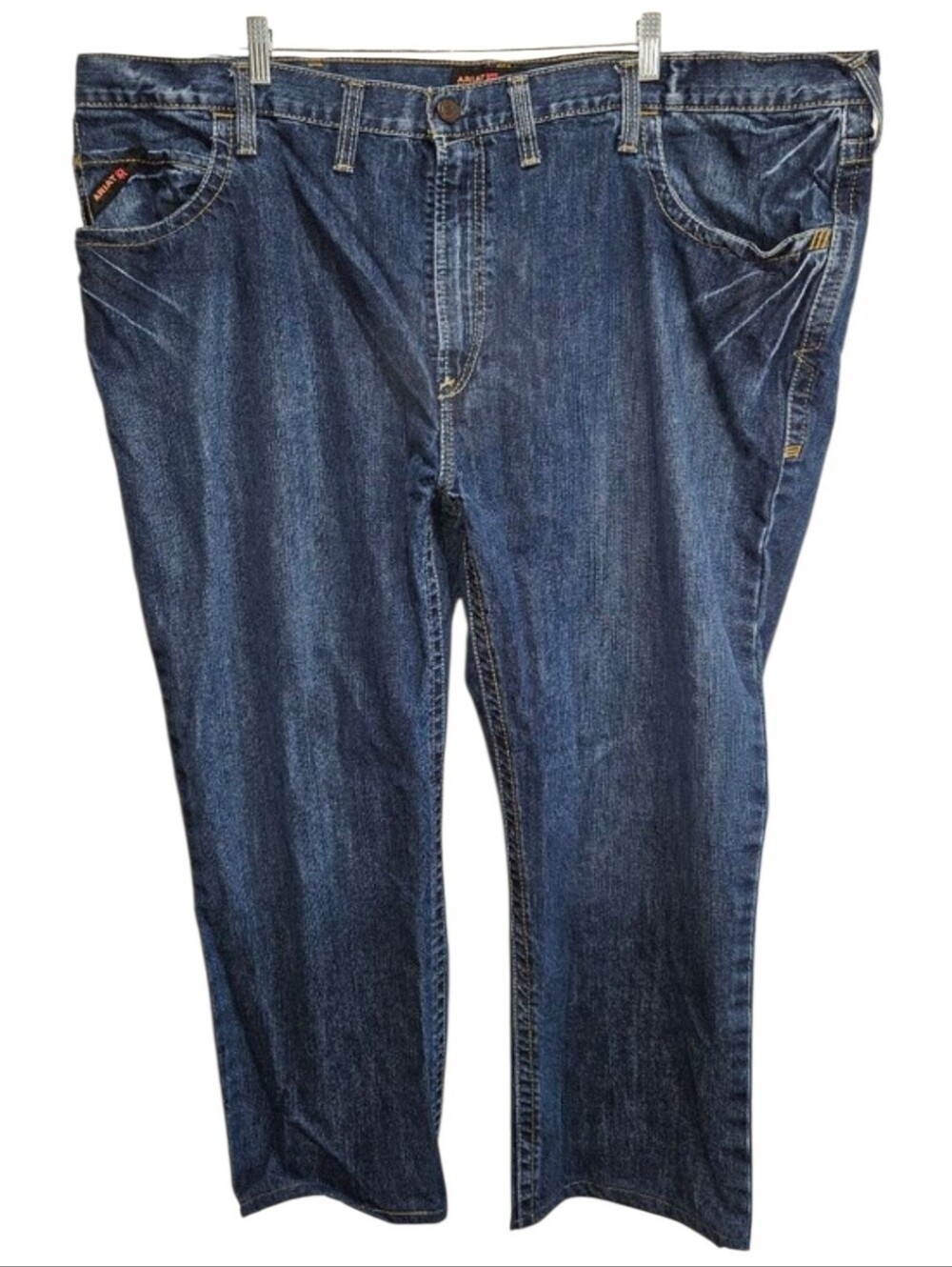 Ariat Work FR Men's Dark Blue Denim Jeans Workwear Low Rise M4 Boot Cut 50 x 28